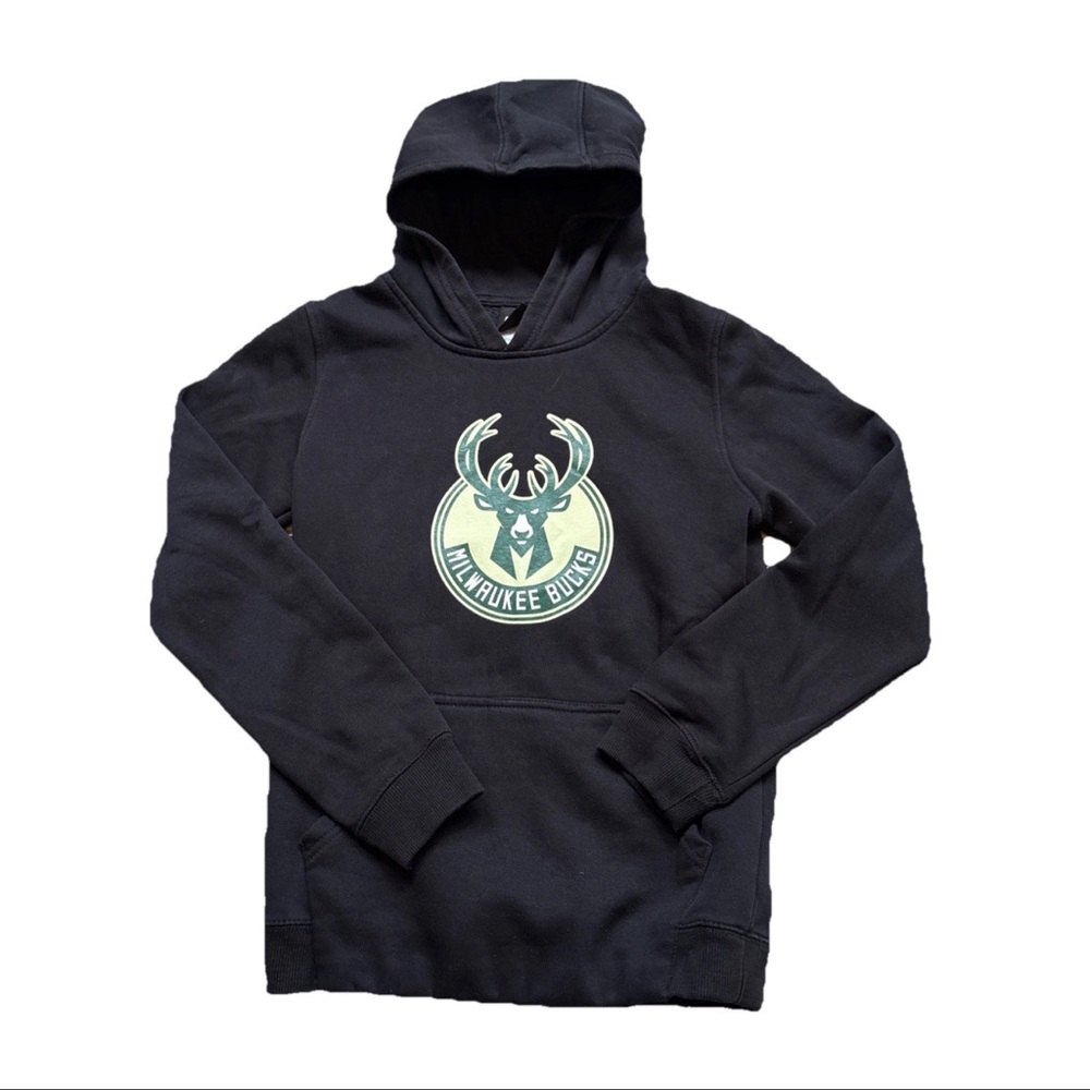 NBA Milwaukee Bucks Youth Boys Green Logo Sweatshirt, Size Large 14-16